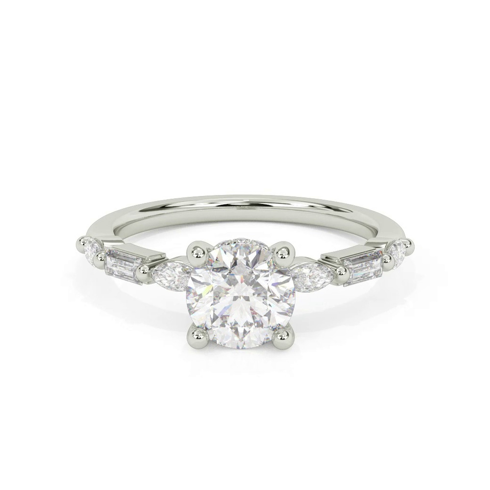 360 degree view of Lavinia Hidden Halo Engagement Ring