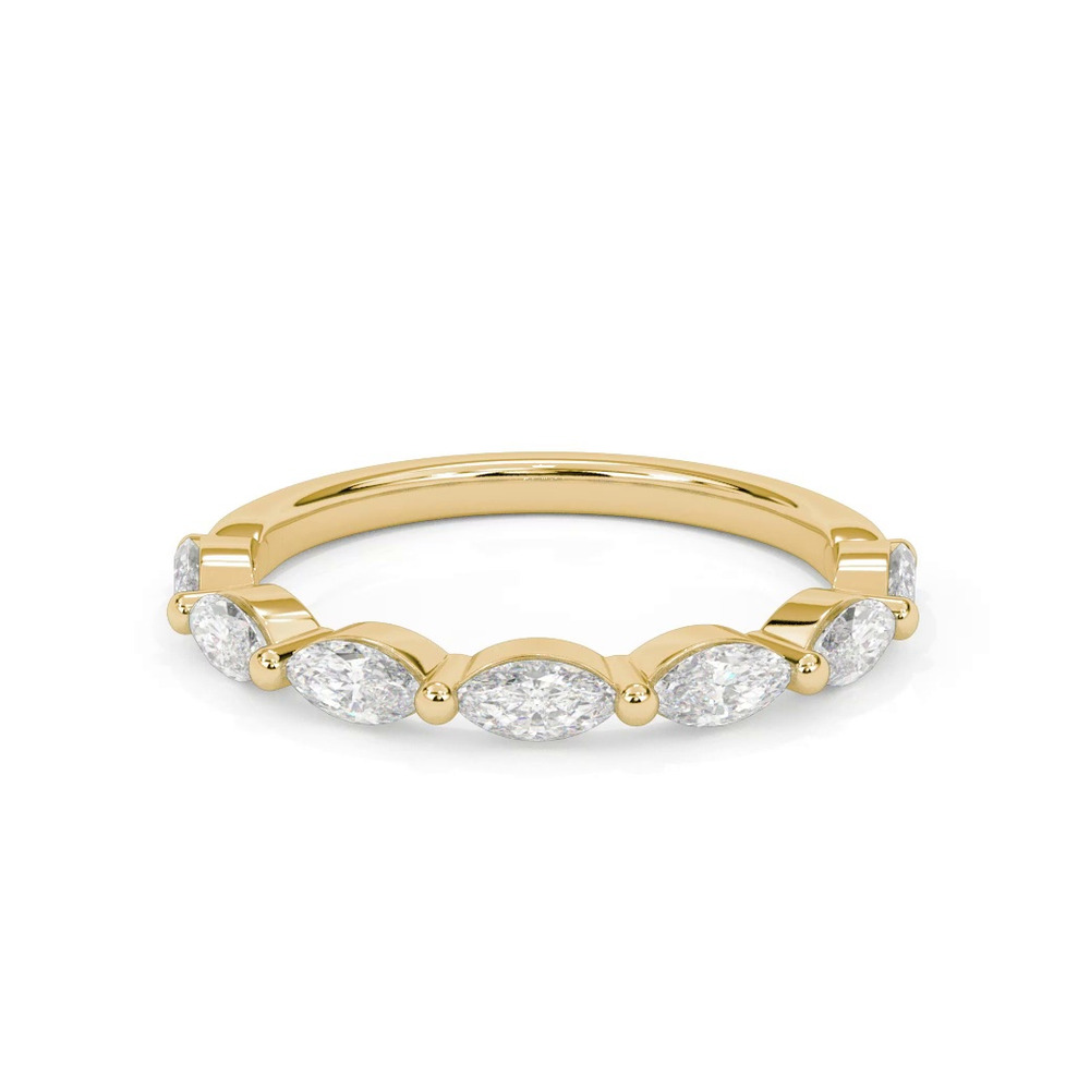 360 degree view of Betty Grand Marquise Lab Diamond Band