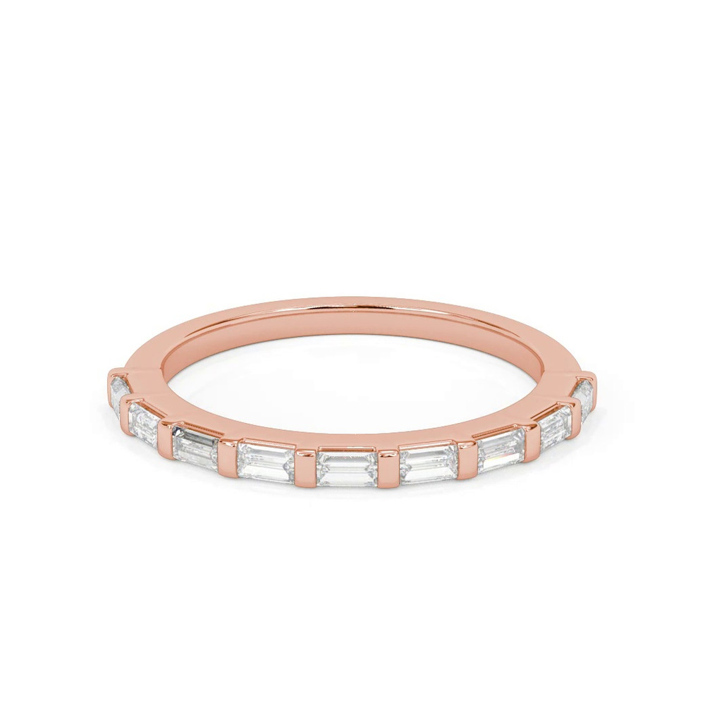 360 degree view of Estrella Baguette Diamond Accent Band
