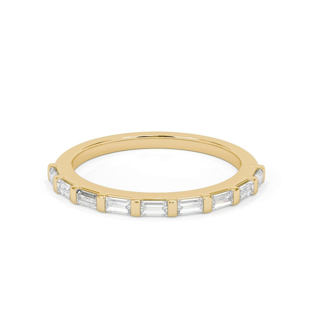 360 degree view of Estrella Baguette Diamond Accent Band