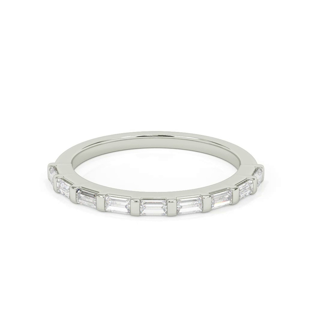 360 degree view of Estrella Baguette Diamond Accent Band