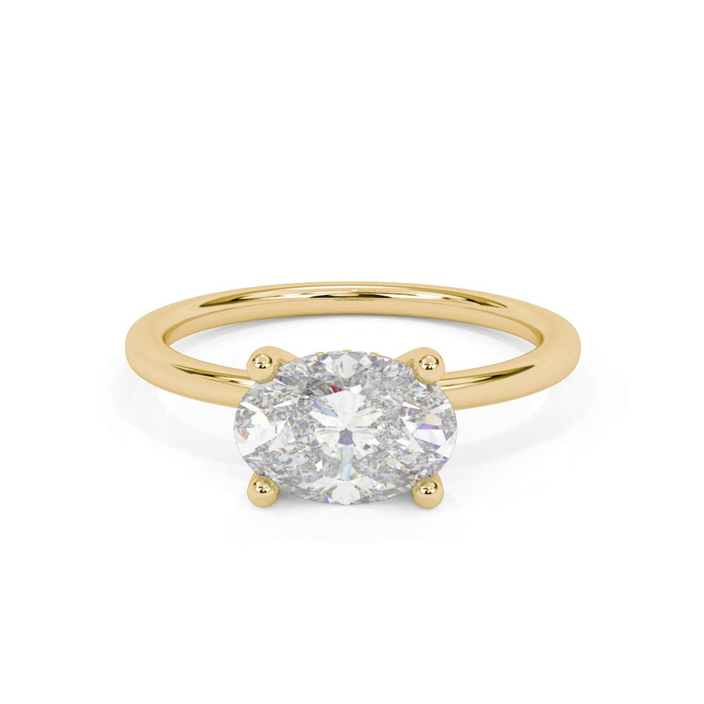 360 degree view of Rayleigh East-West Hidden Halo Engagement Ring