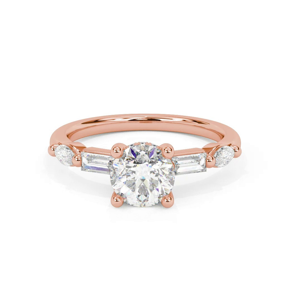 360 degree view of Keely Hidden Halo Mixed-Shape Engagement Ring