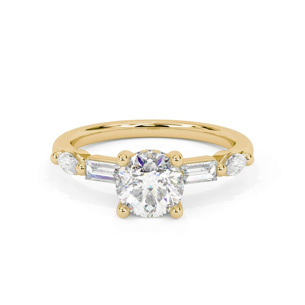 360 degree view of Keely Hidden Halo Mixed-Shape Engagement Ring
