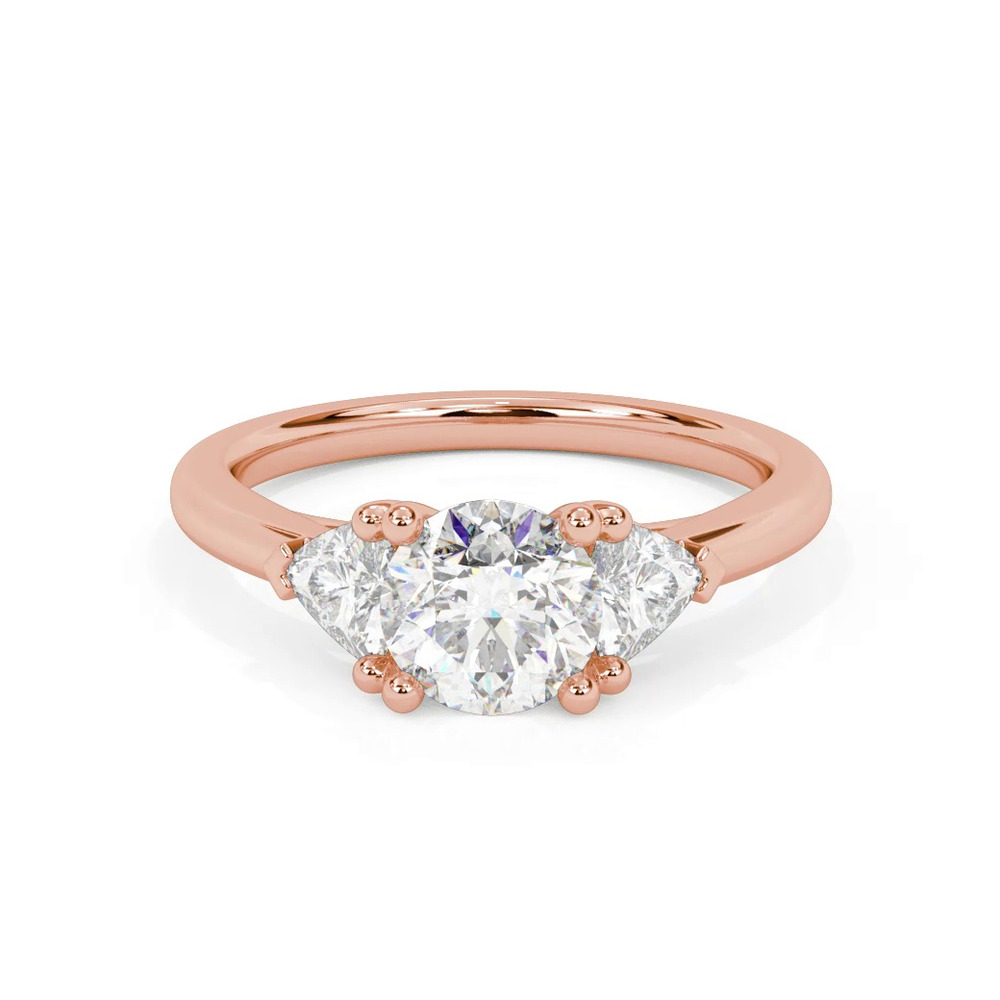 360 degree view of Maura Trillion Lab Three Stone Engagement Ring (0.50 ctw)