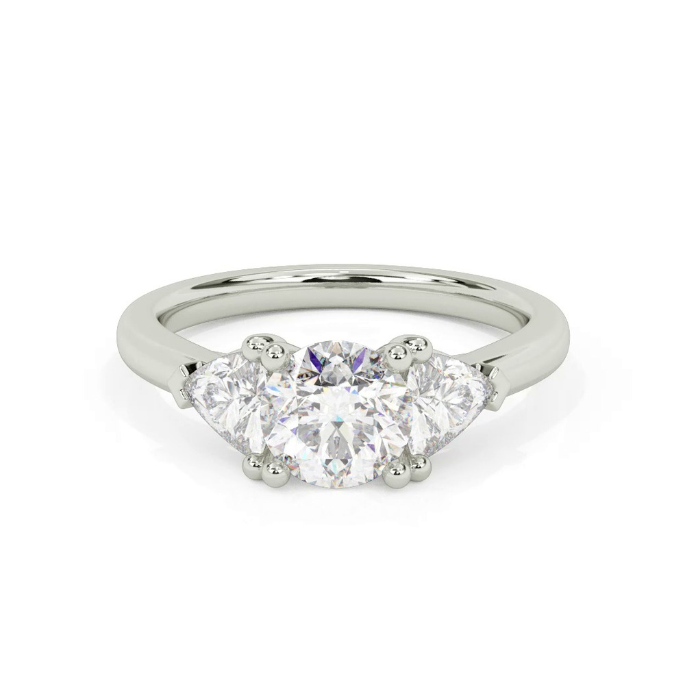 360 degree view of Maura Trillion Lab Three Stone Engagement Ring (1.00 ctw)