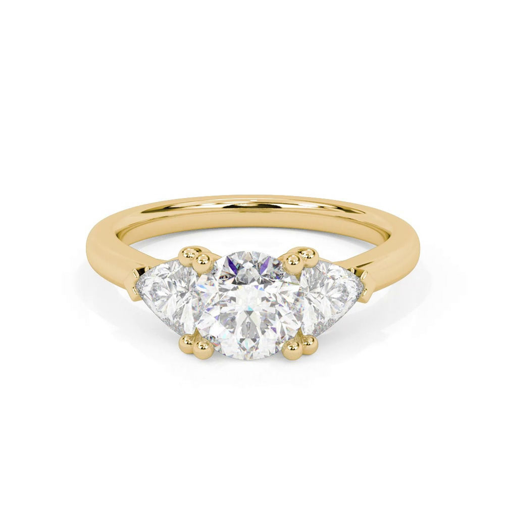 360 degree view of Maura Trillion Lab Three Stone Engagement Ring (1.00 ctw)