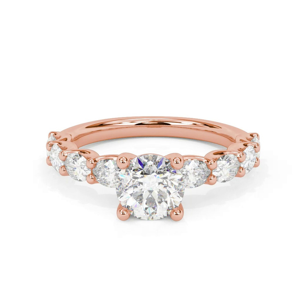 360 degree view of Bedford East-West Oval Lab Engagement Ring