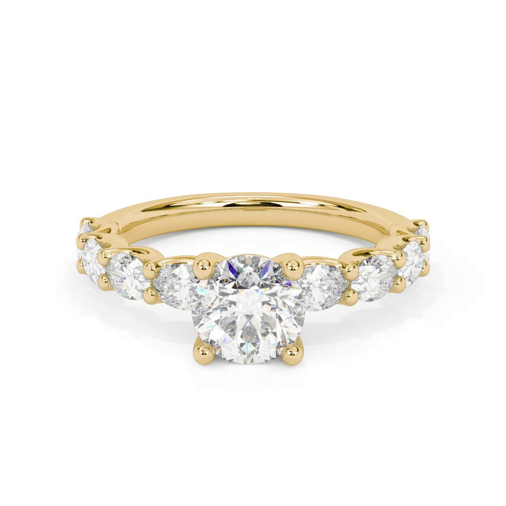 360 degree view of Bedford East-West Oval Lab Engagement Ring