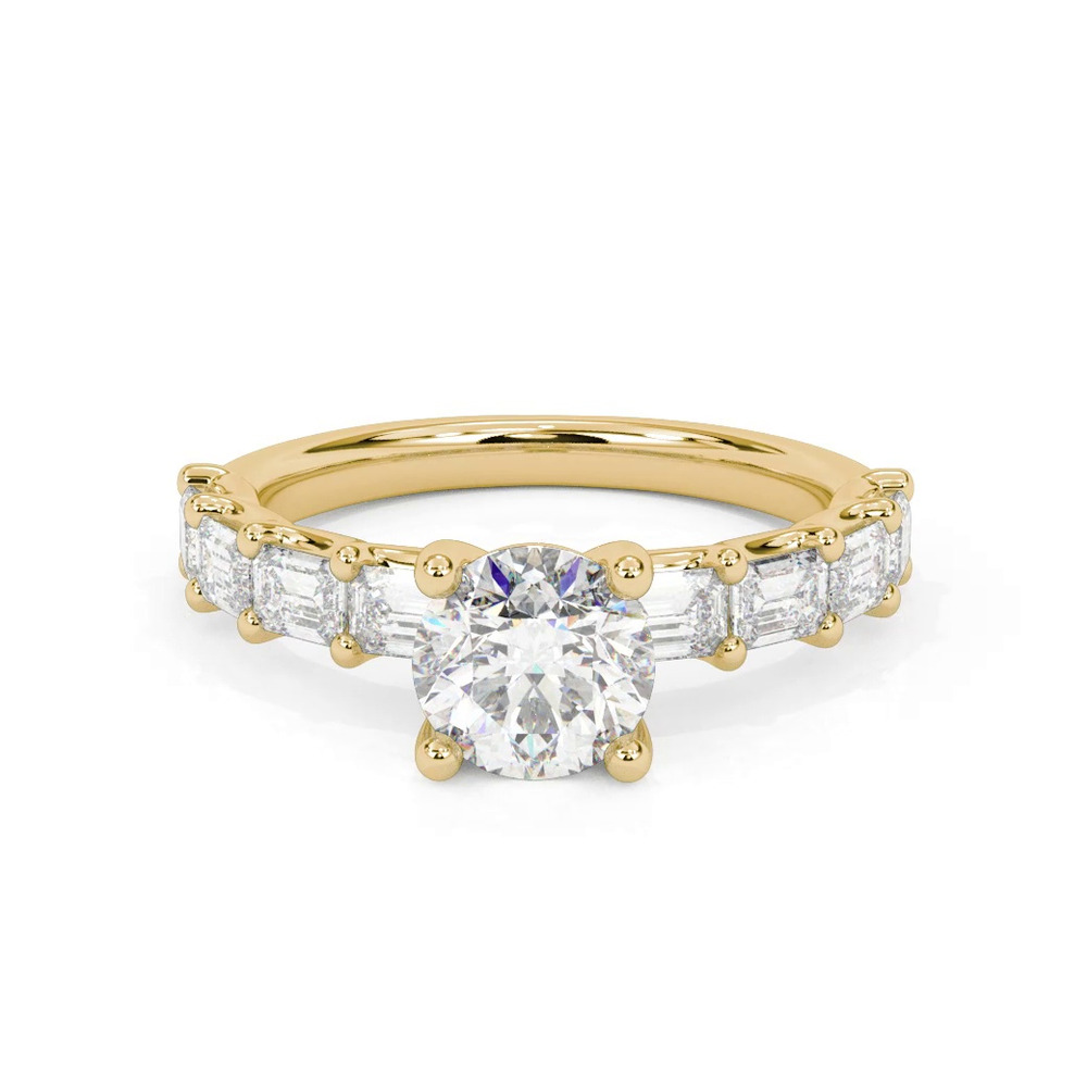 360 degree view of Morrisey East-West Emerald-Cut Lab Engagement Ring