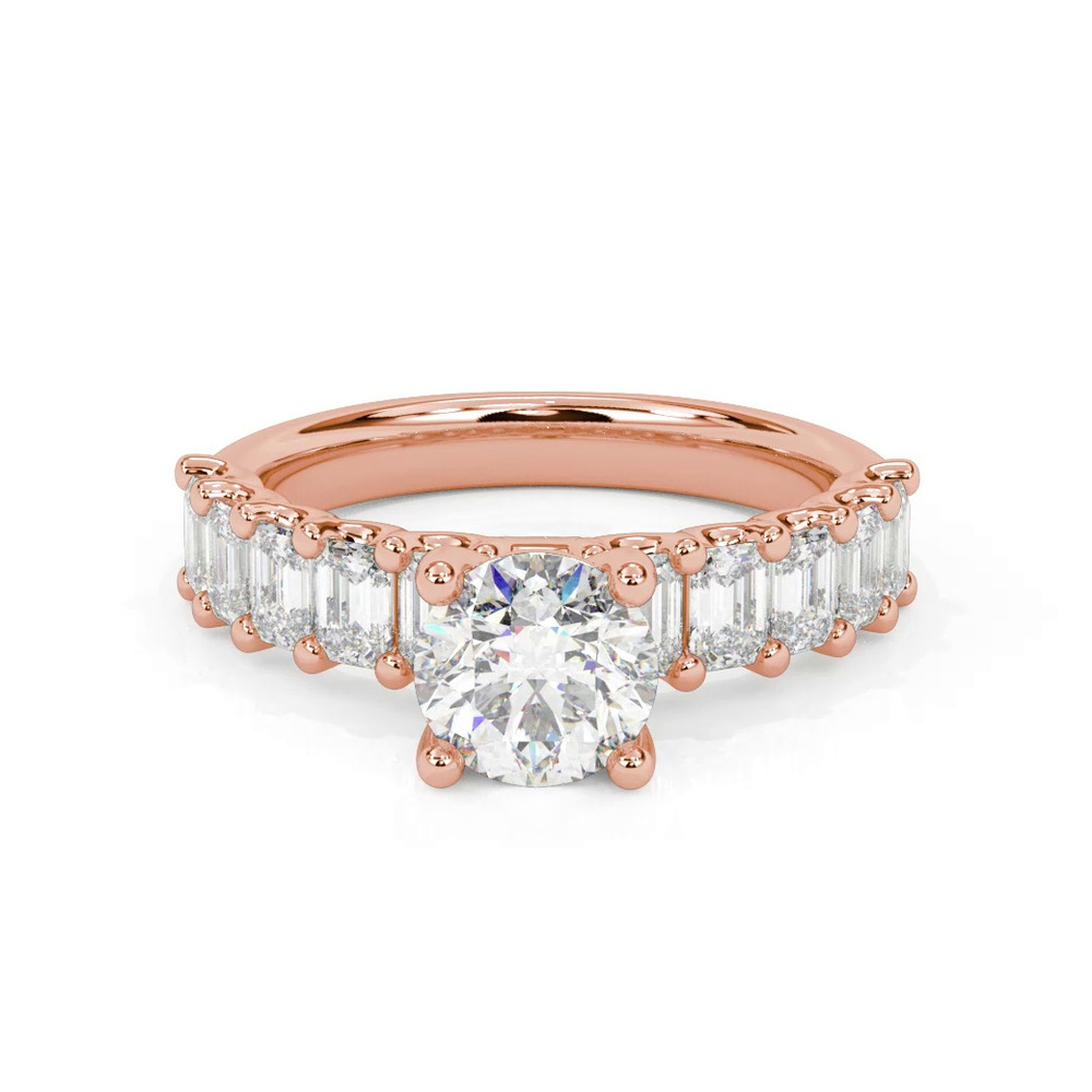 360 degree view of Deanna Emerald-Cut Lab Engagement Ring