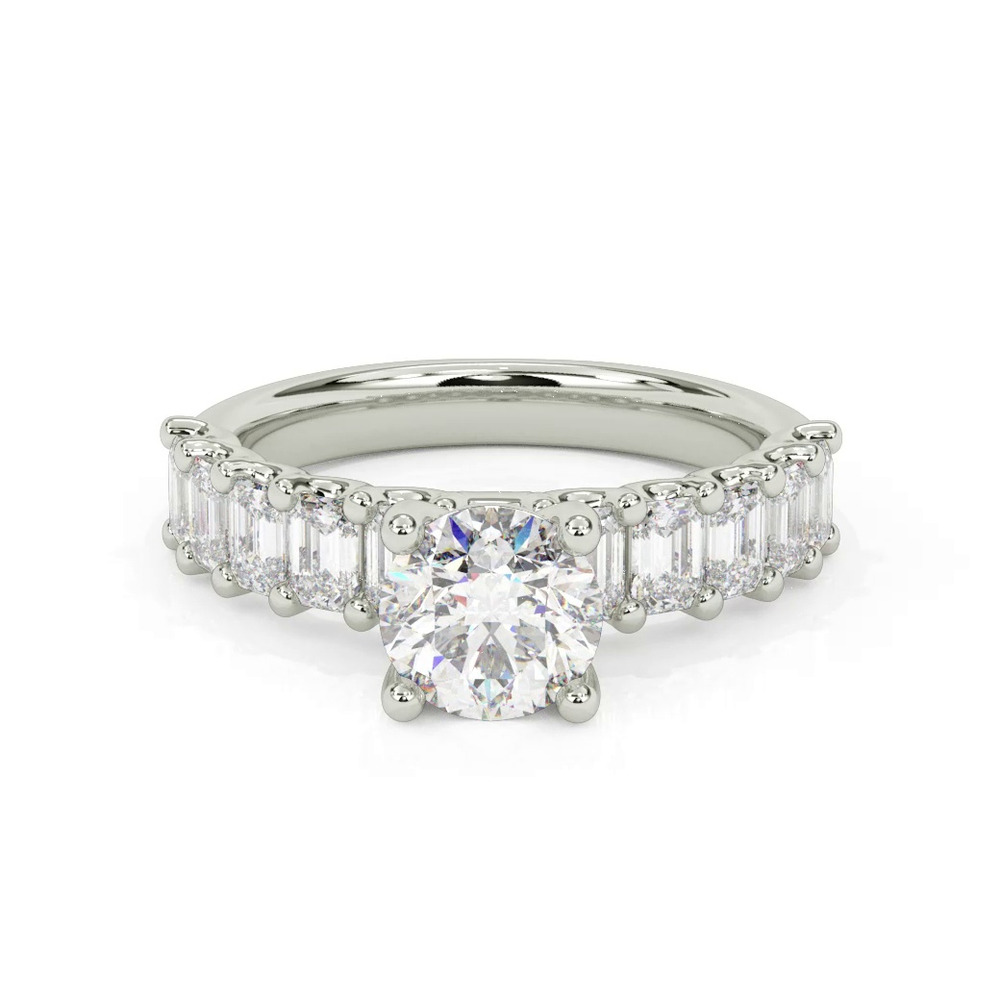360 degree view of Deanna Emerald-Cut Lab Engagement Ring