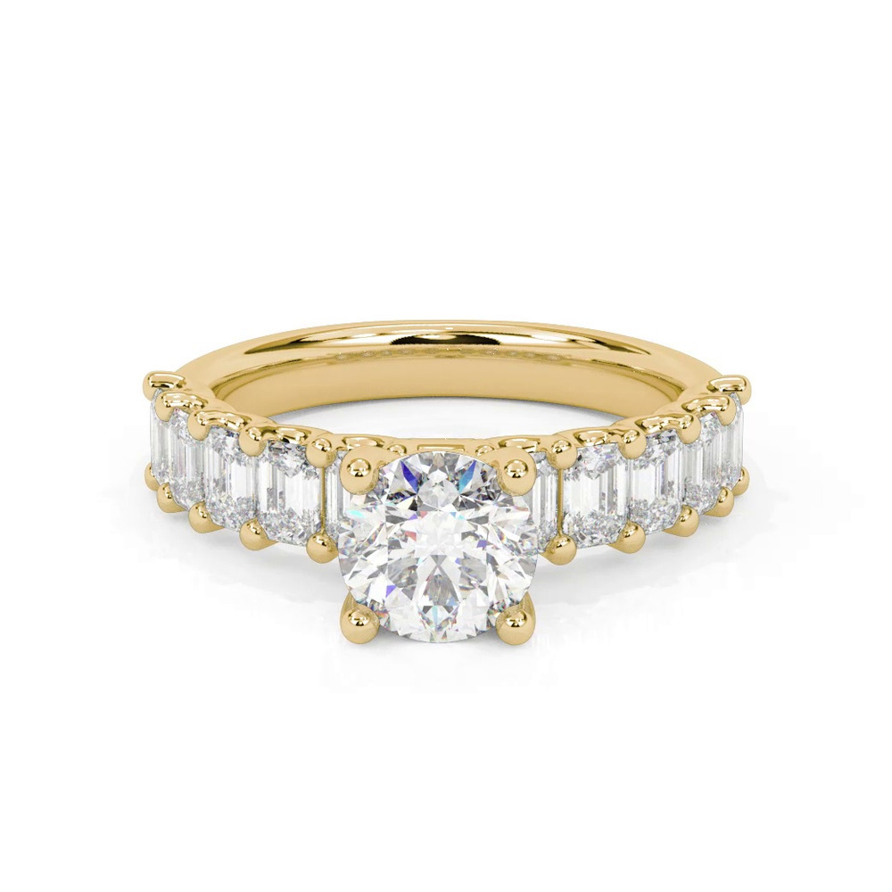360 degree view of Deanna Emerald-Cut Lab Engagement Ring