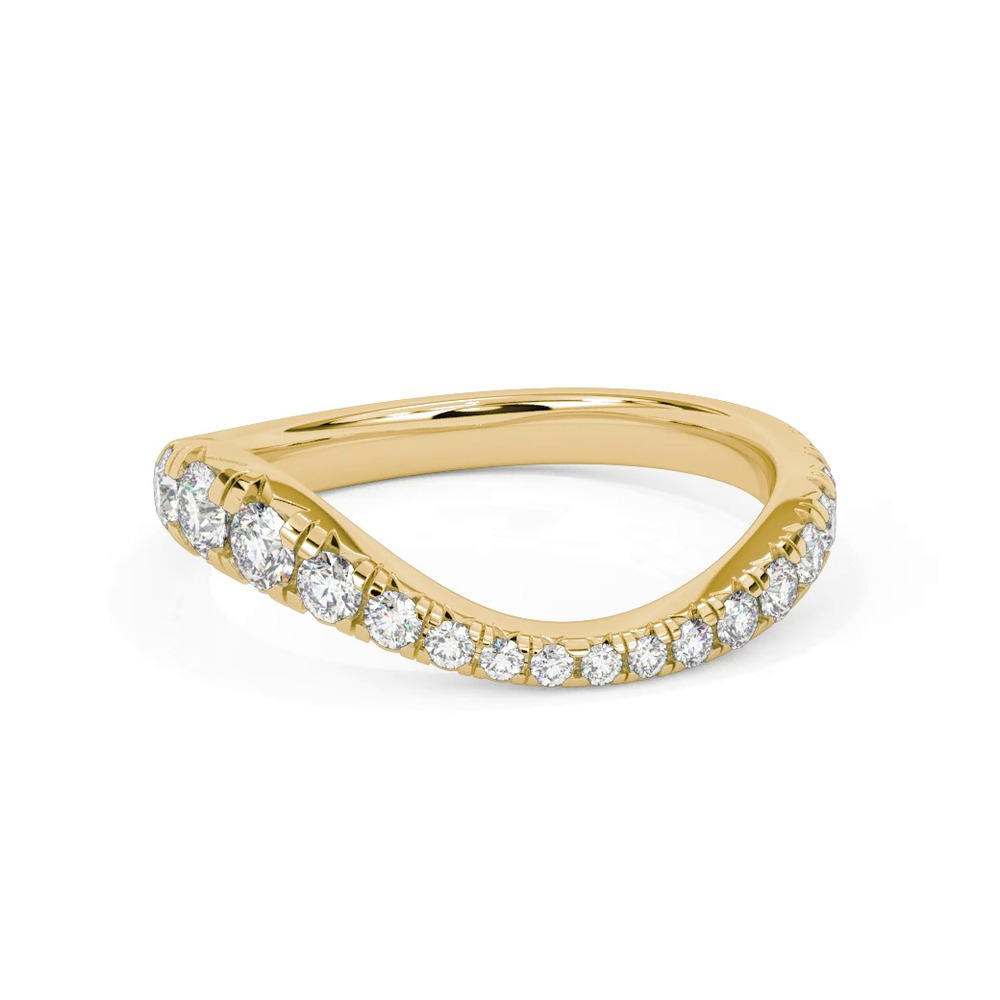 360 degree view of Curvelle Graduated Pavé Band