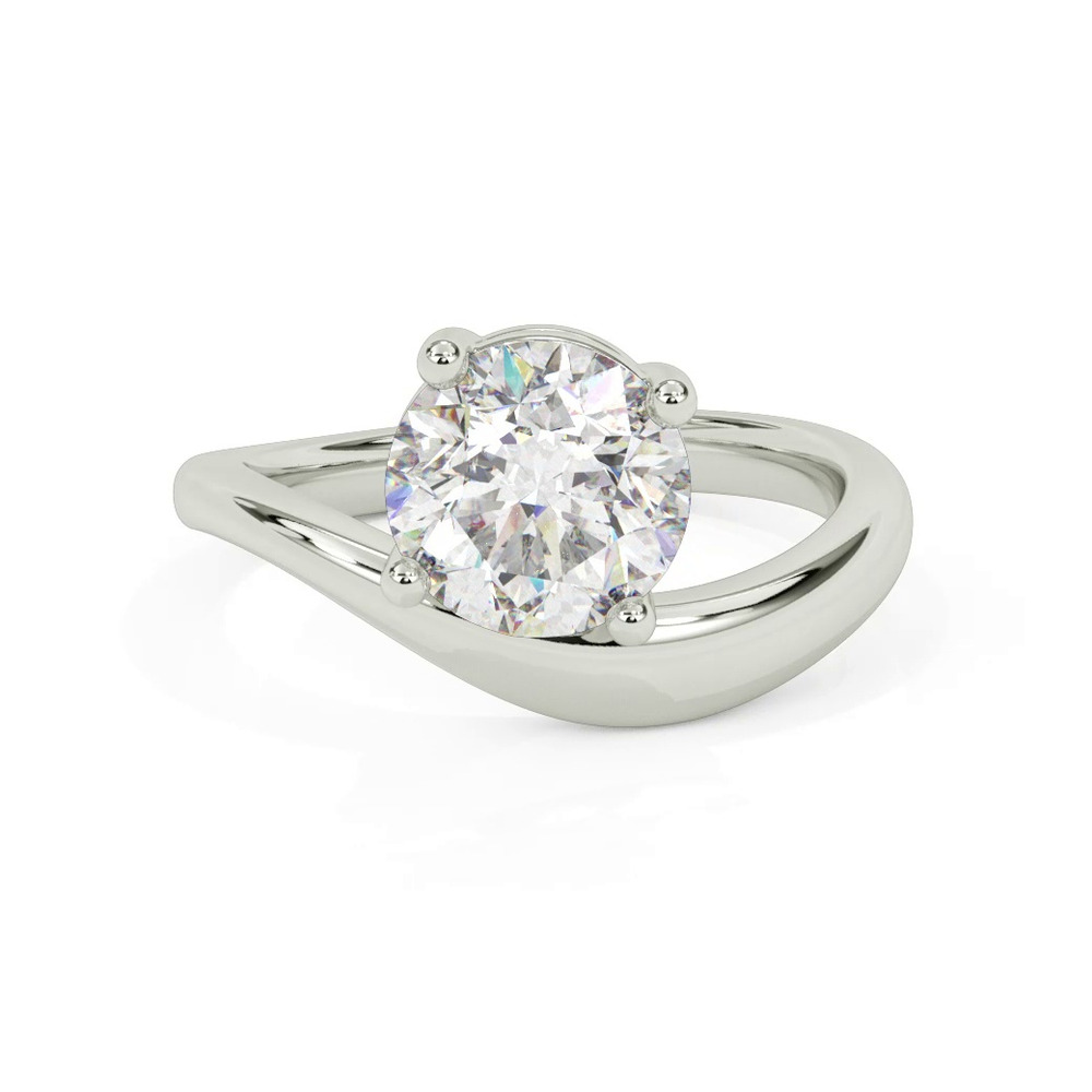 360 degree view of Curvelle Solitaire Engagement Ring