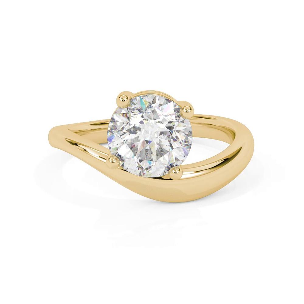 360 degree view of Curvelle Solitaire Engagement Ring