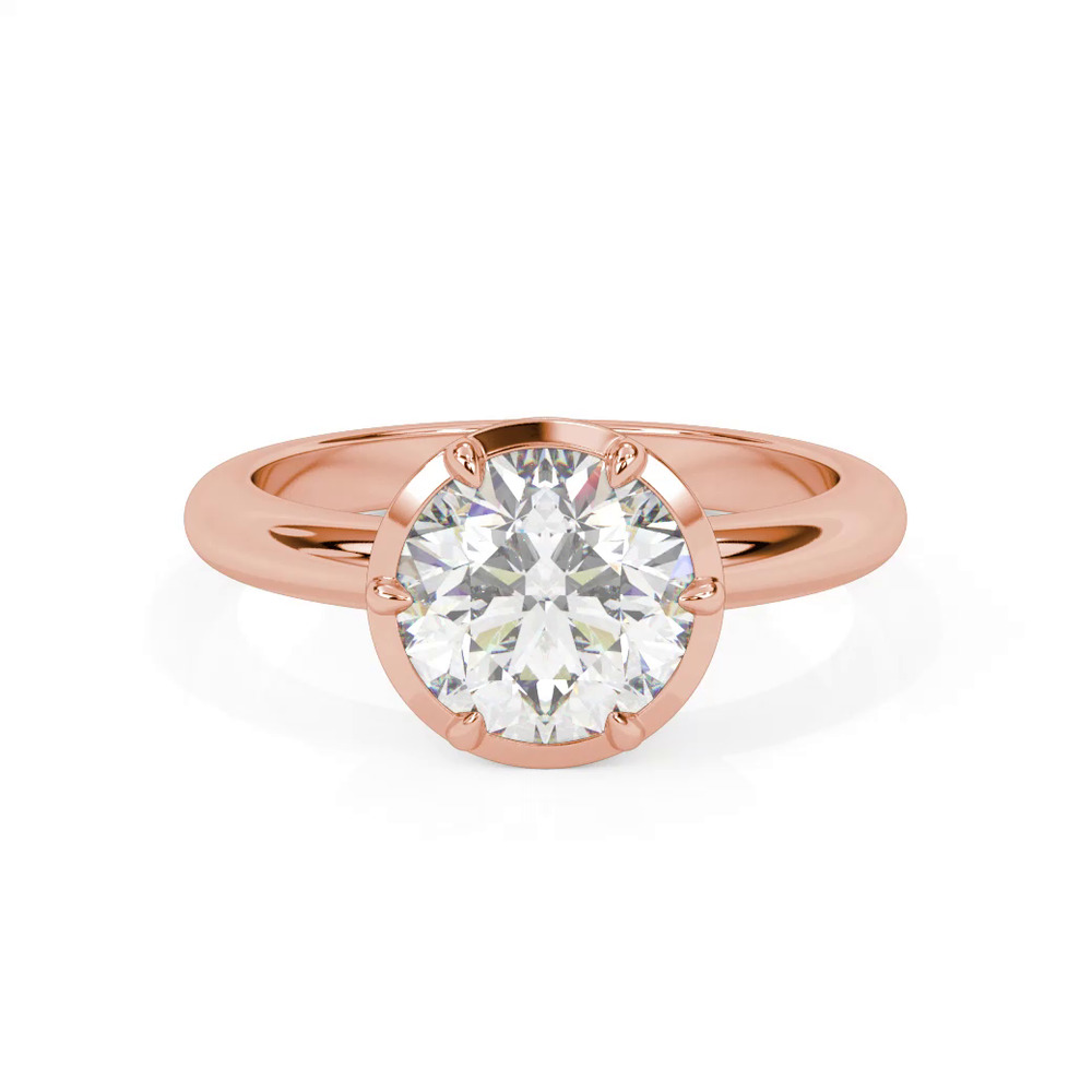 360 degree view of Domo Bezel Solitaire Engagement Ring