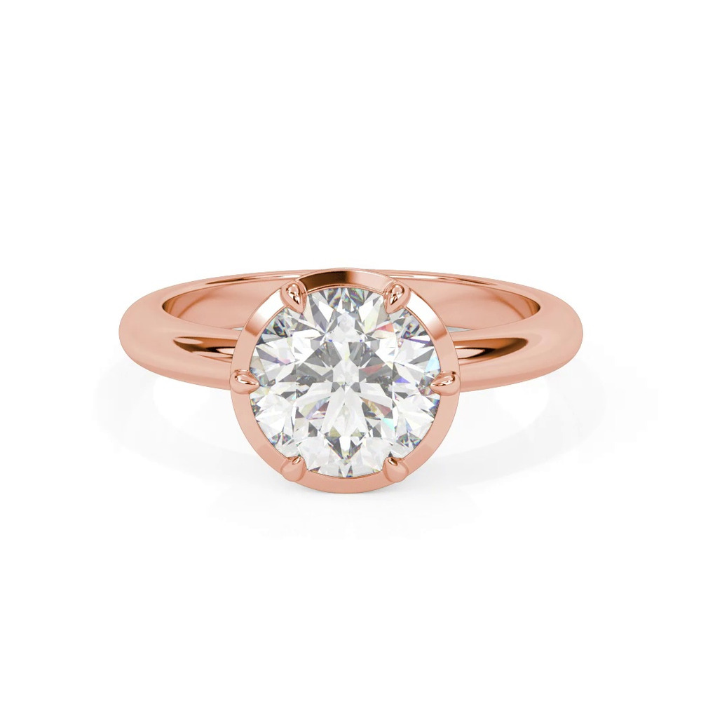 360 degree view of Domo Bezel Solitaire Engagement Ring