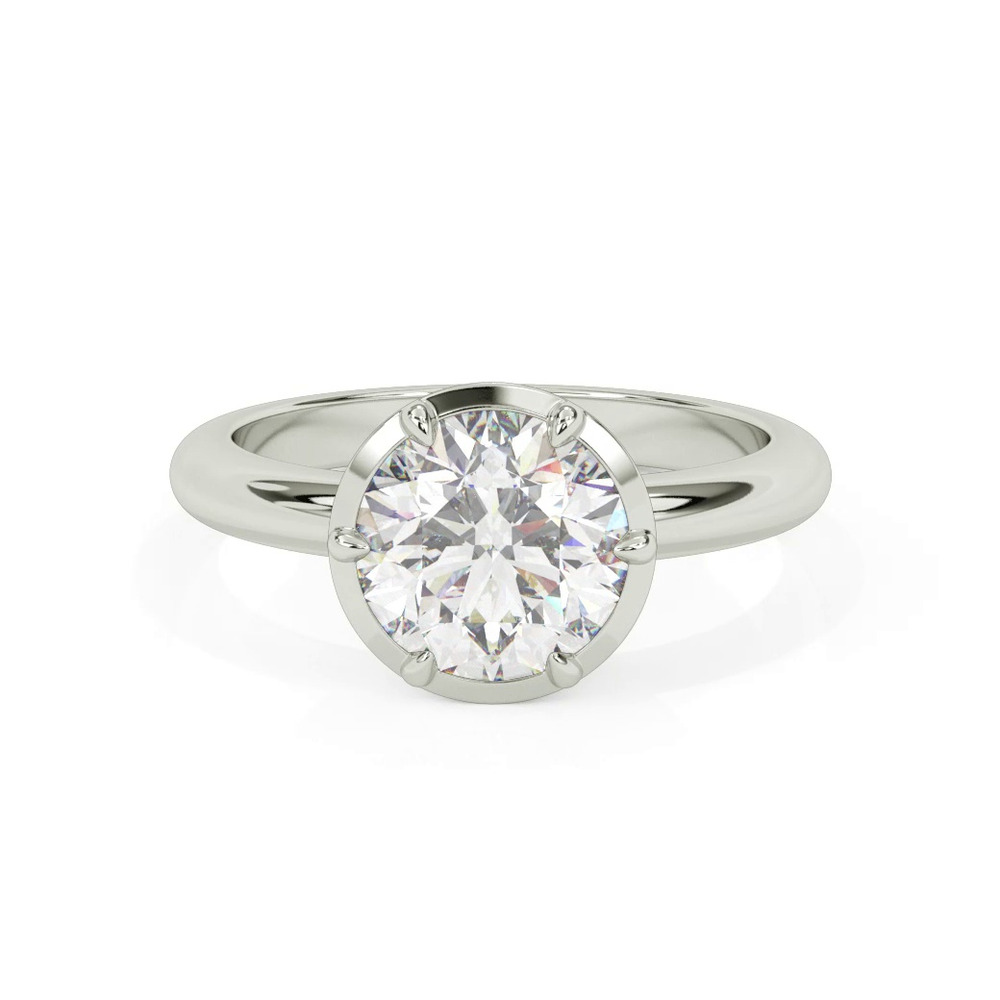 360 degree view of Domo Bezel Solitaire Engagement Ring