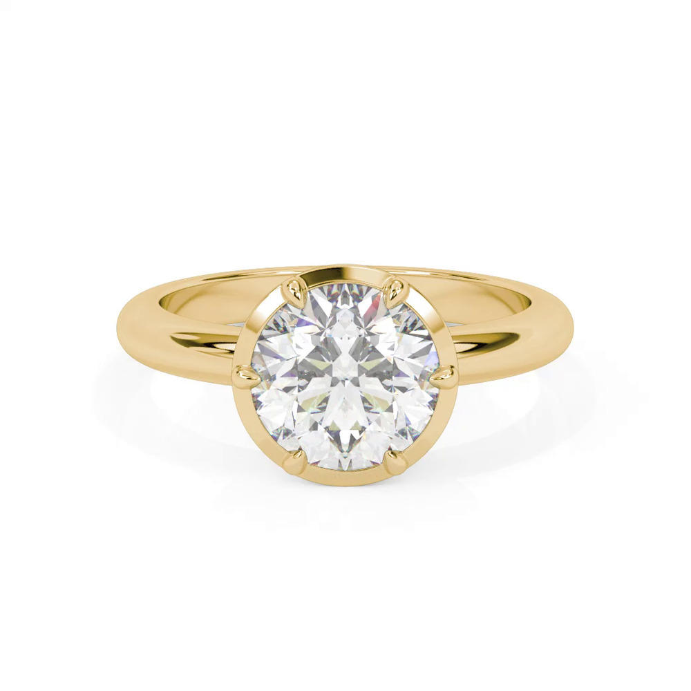 360 degree view of Domo Bezel Solitaire Engagement Ring