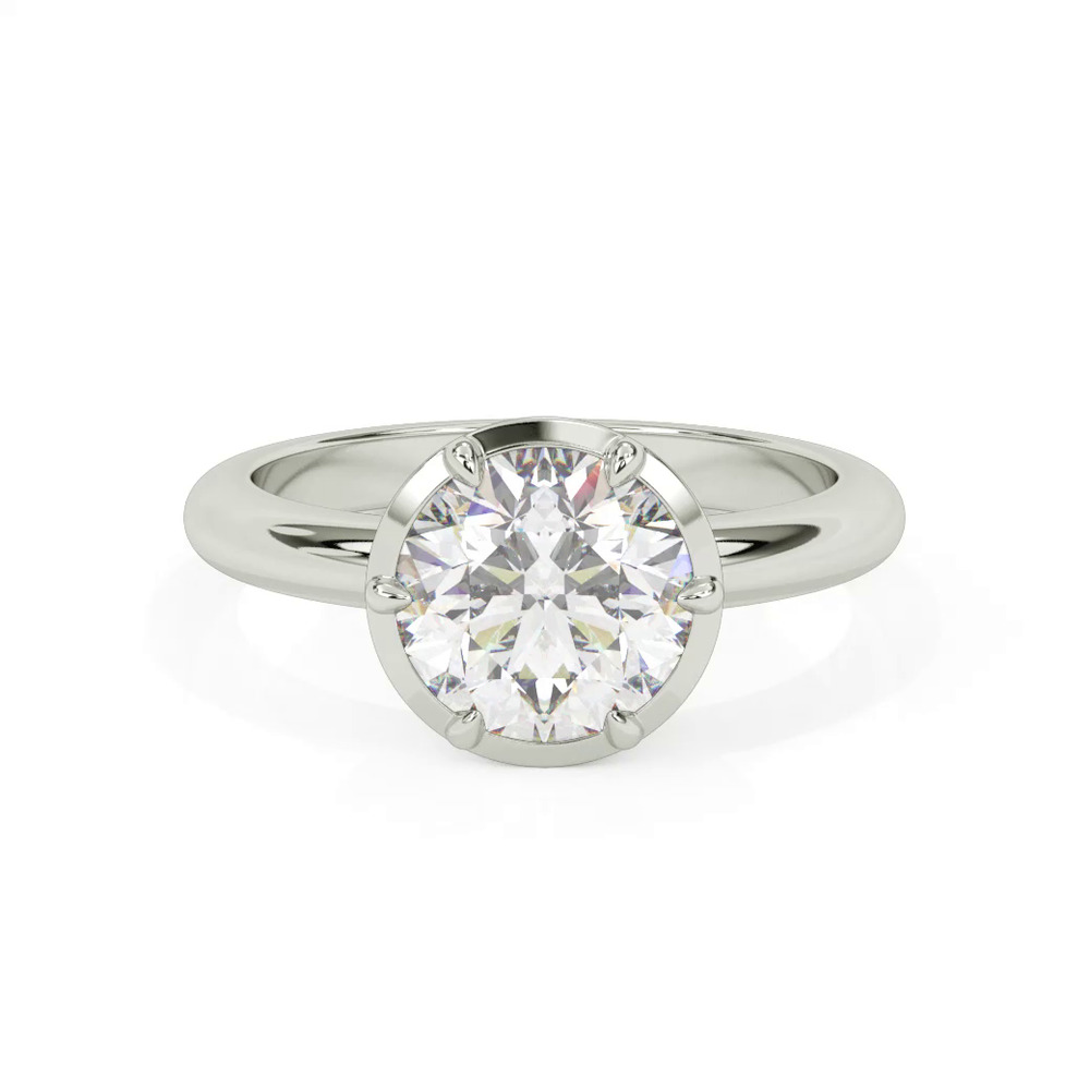 360 degree view of Domo Bezel Solitaire Engagement Ring