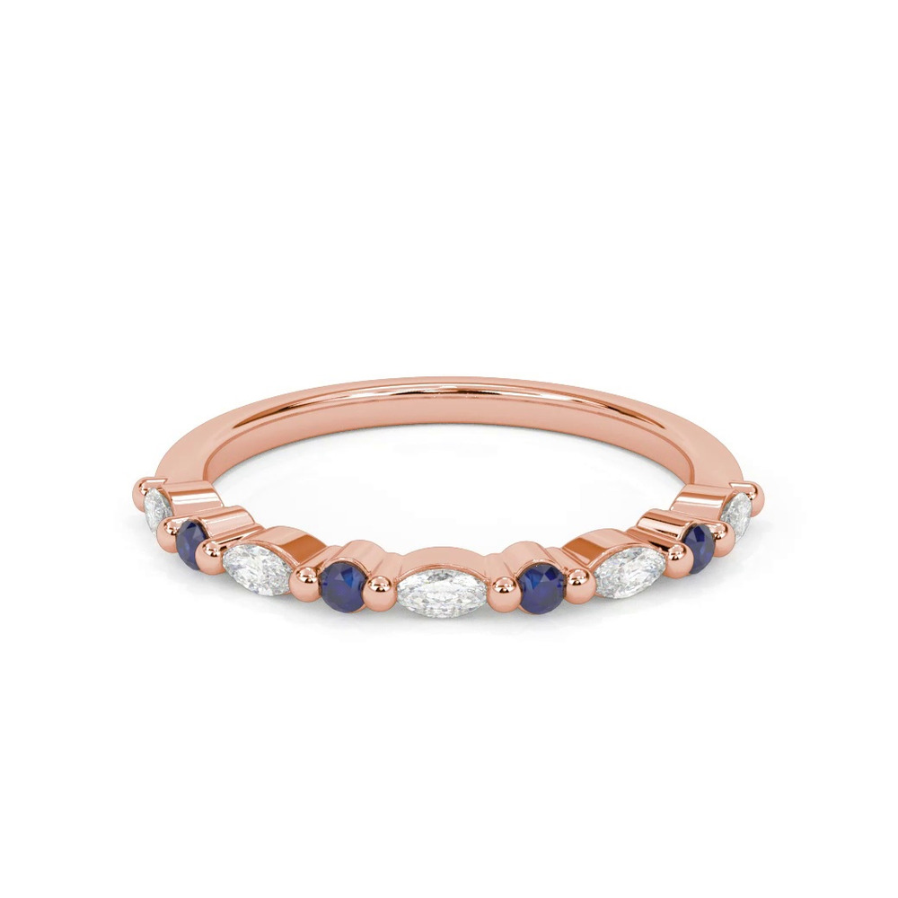 360 degree view of Alanna Sapphire Accent Band