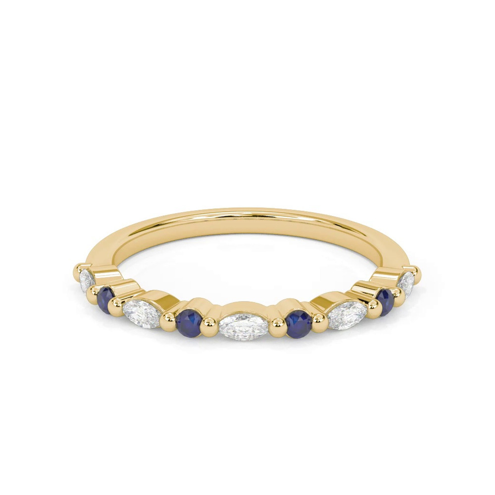 360 degree view of Alanna Sapphire Accent Band