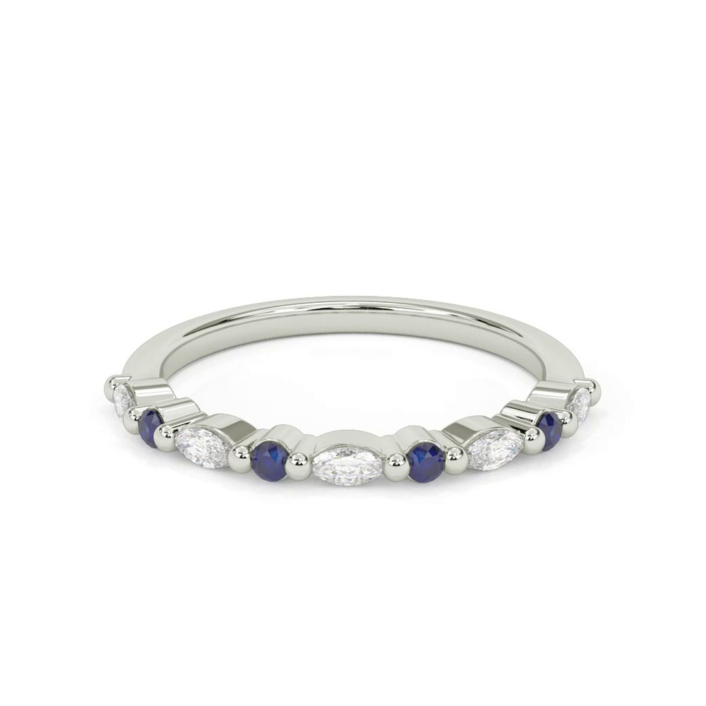 360 degree view of Alanna Sapphire Accent Band