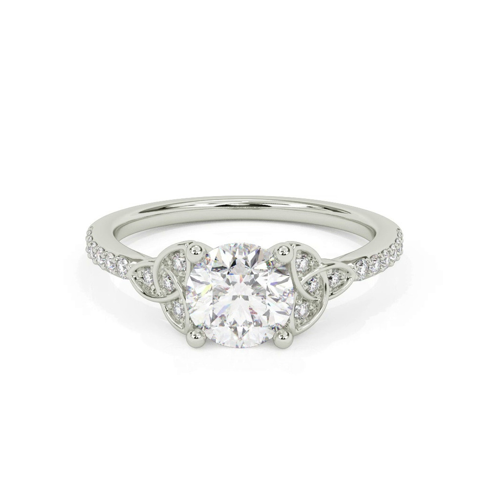360 degree view of Shelley Trinity Pavé Engagement Ring
