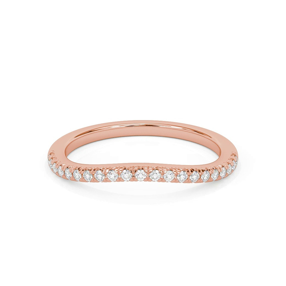 360 degree view of Siobhan Curved Pavé Band
