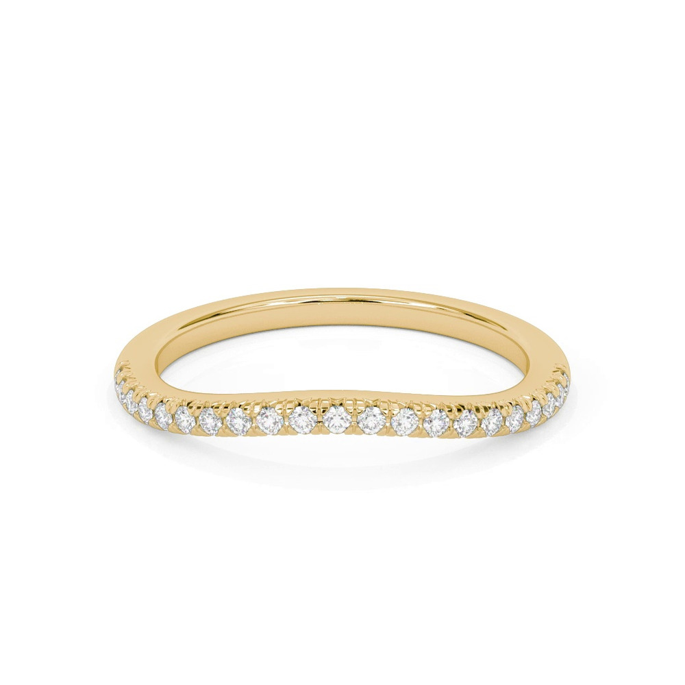 360 degree view of Siobhan Curved Pavé Band