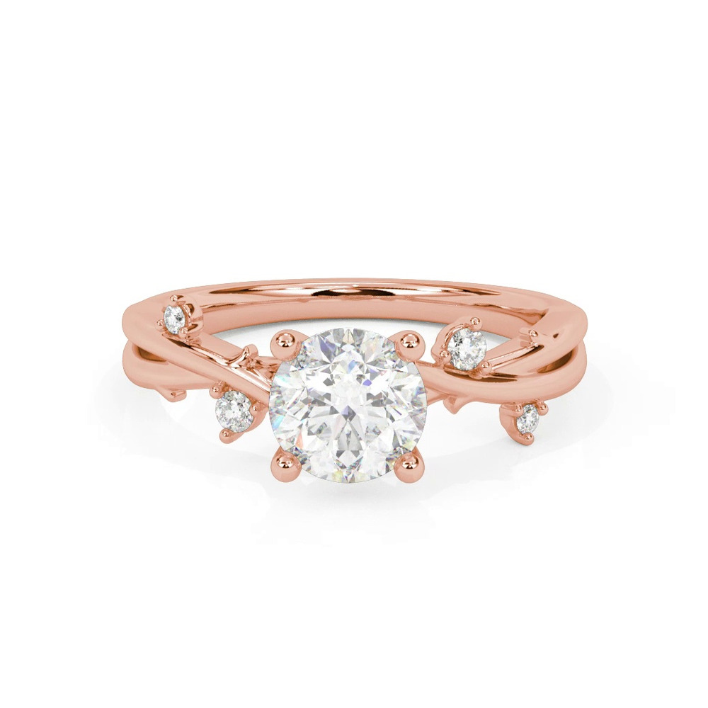 360 degree view of Brianna Twisting Diamond Vine Engagement Ring