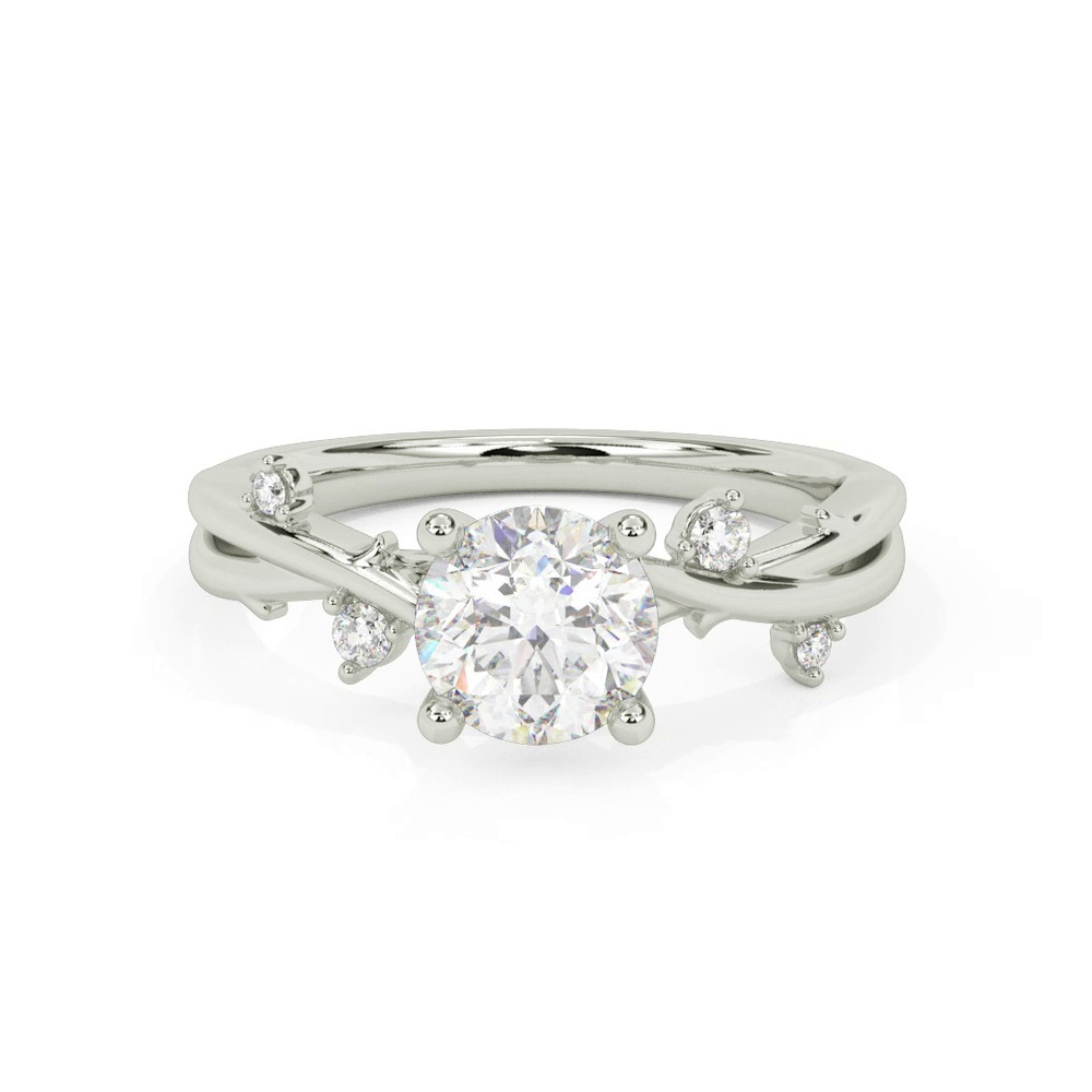 360 degree view of Brianna Twisting Diamond Vine Engagement Ring