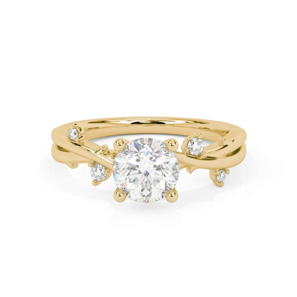 360 degree view of Brianna Twisting Diamond Vine Engagement Ring