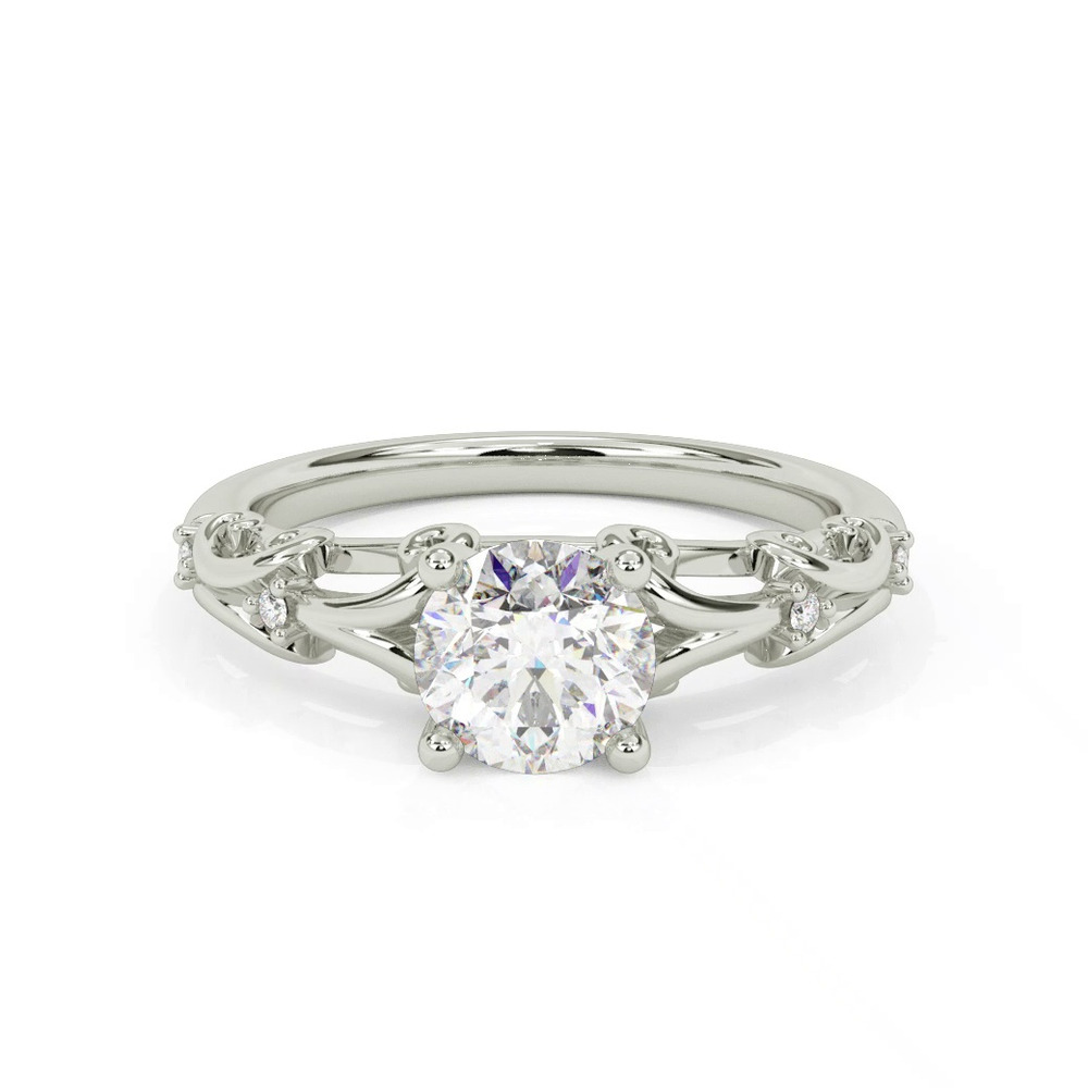 360 degree view of Suri Pavé Wave Engagement Ring