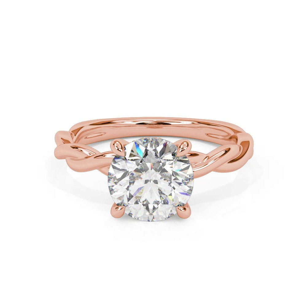360 degree view of Whitely Twist Hidden Halo Lab Engagement Ring