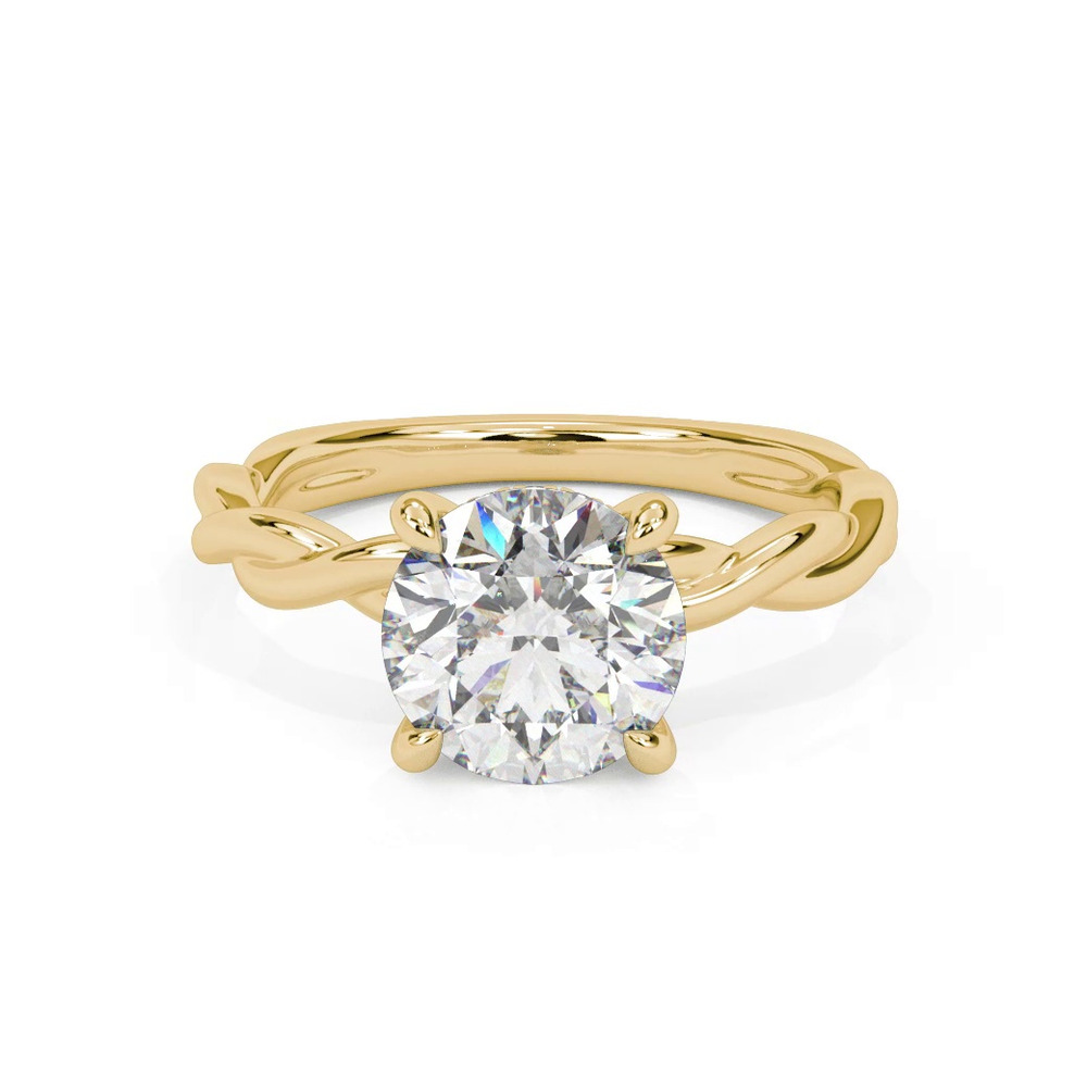 360 degree view of Whitely Twist Hidden Halo Lab Engagement Ring