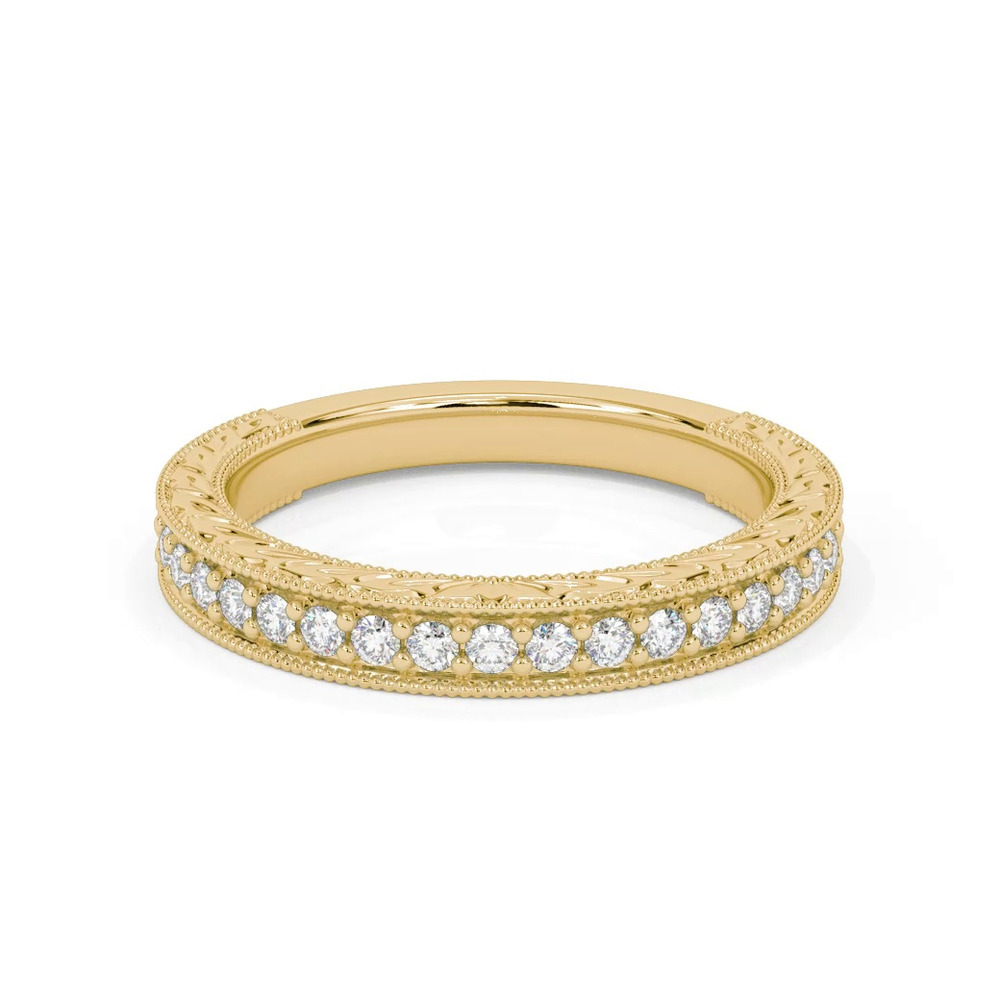 360 degree view of Kensie Grand Engraved Pavé Diamond Band
