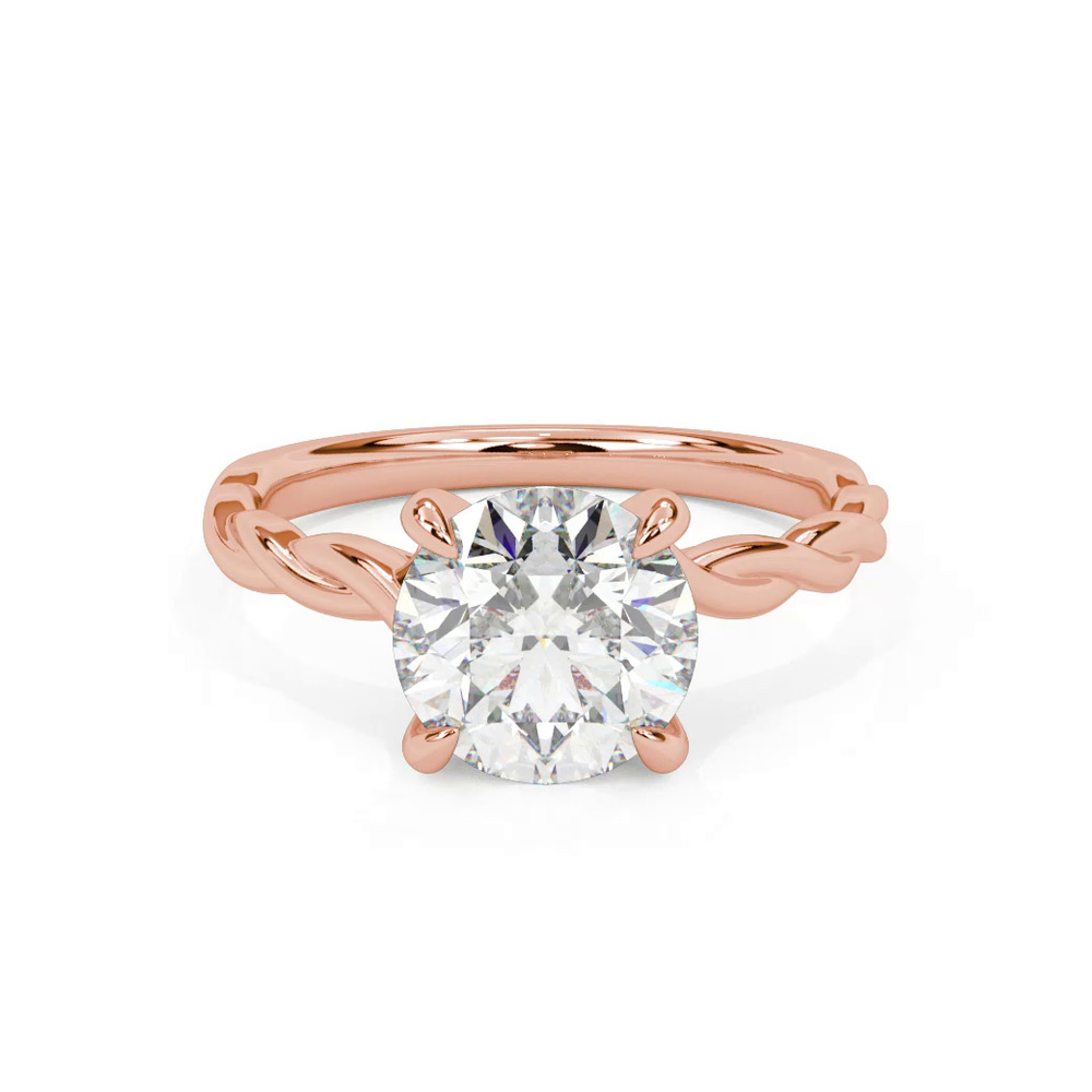 360 degree view of Kayleigh Twist Lab Diamond Hidden Halo Engagement Ring
