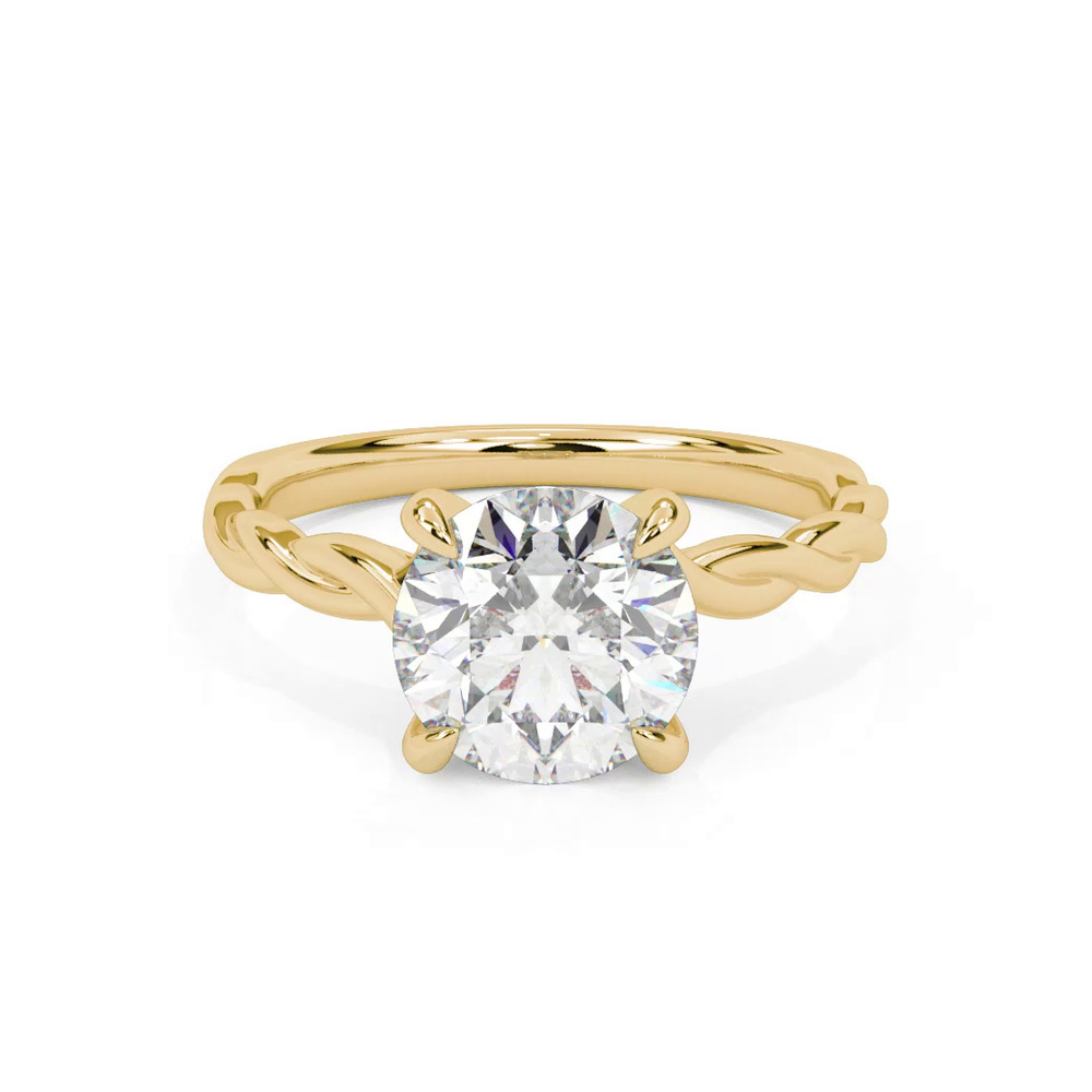 360 degree view of Kayleigh Twist Lab Diamond Hidden Halo Engagement Ring