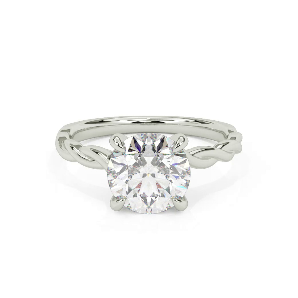 360 degree view of Kayleigh Twist Lab Diamond Hidden Halo Engagement Ring