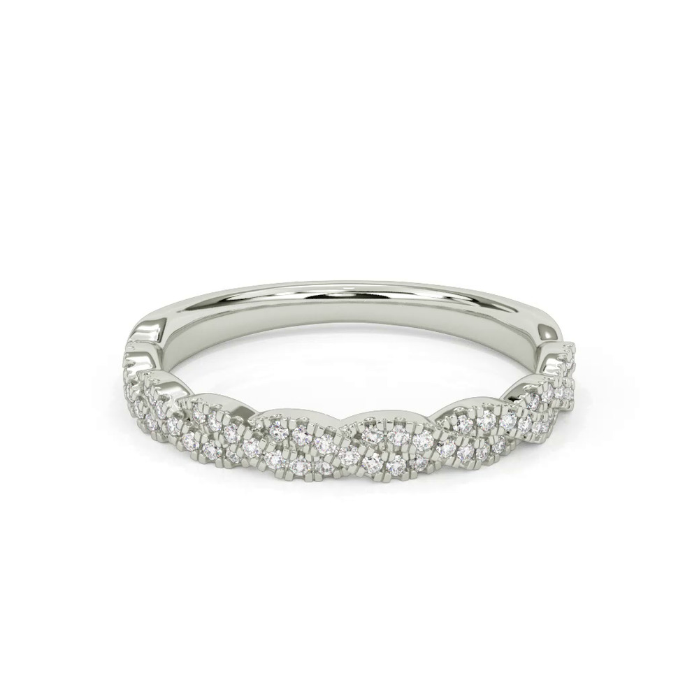 360 degree view of Kayleigh Pavé Diamond Twist Band