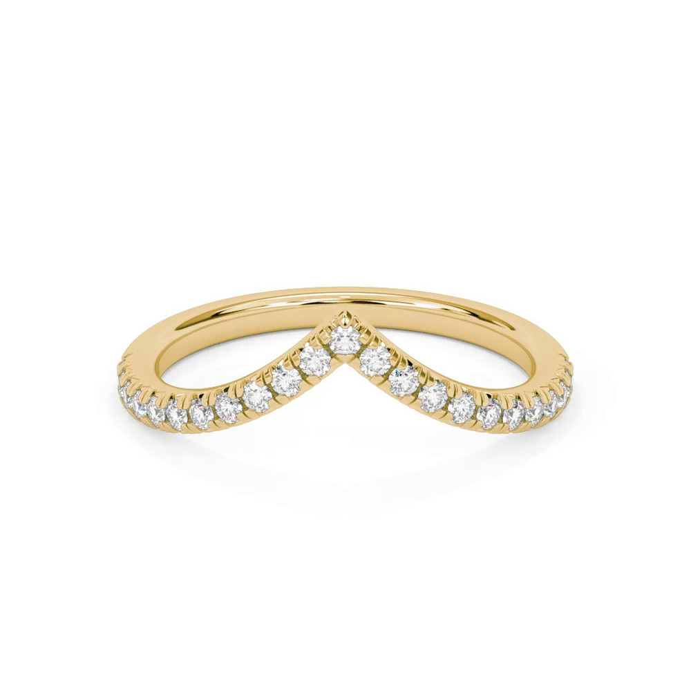 360 degree view of Julie Grand Pave Chevron Lab Wedding Band (.25 ct. tw.)