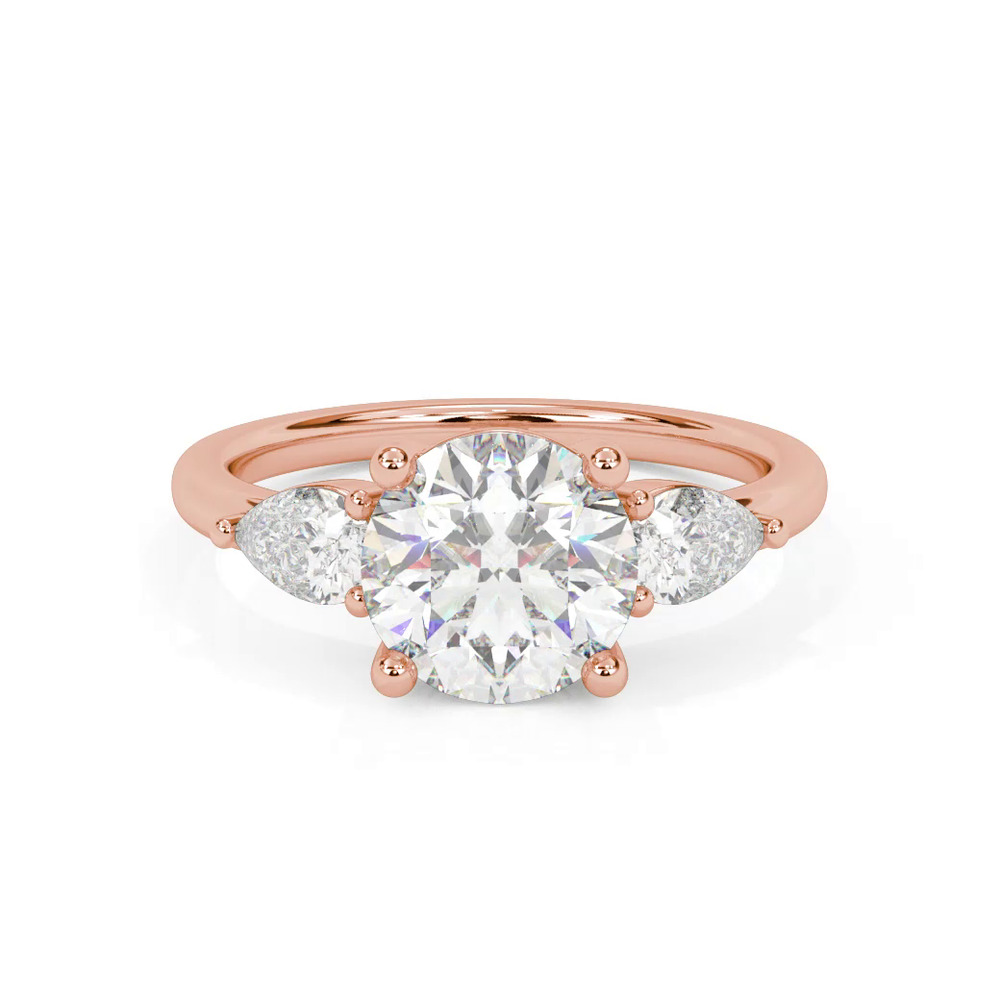 360 degree view of Julie Pear Three-Stone Diamond Engagement Ring (.50 ct. tw.)