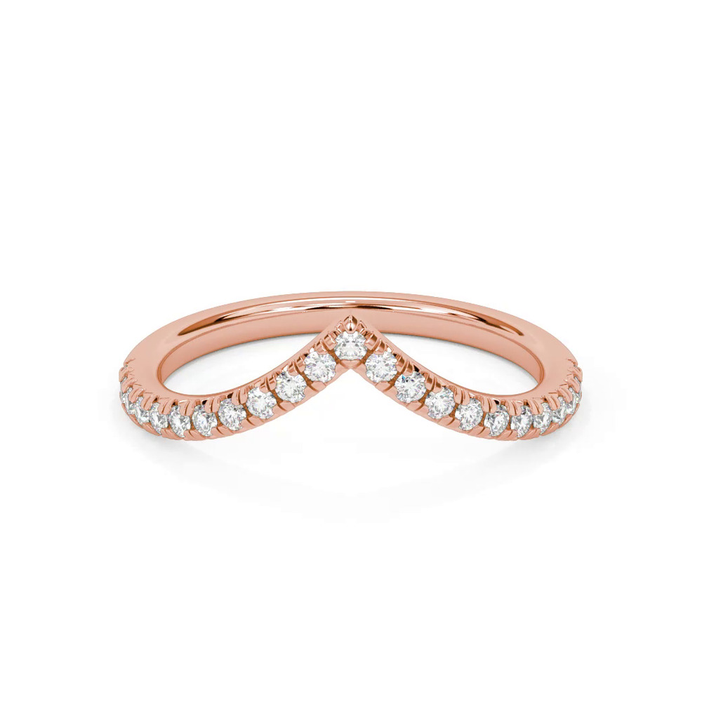 360 degree view of Julie Pavé Diamond Chevron Wedding Band (.25 ct. tw.)