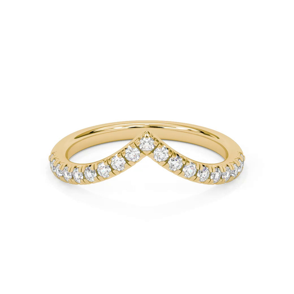 360 degree view of Julie Grand Pave Chevron Lab Wedding Band (.30 ct. tw.)
