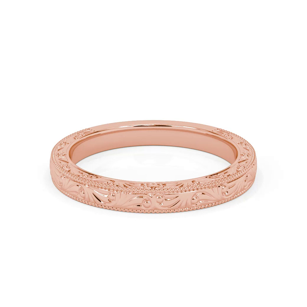 360 degree view of Islay Wide Hand-Engraved Band (2.5mm)