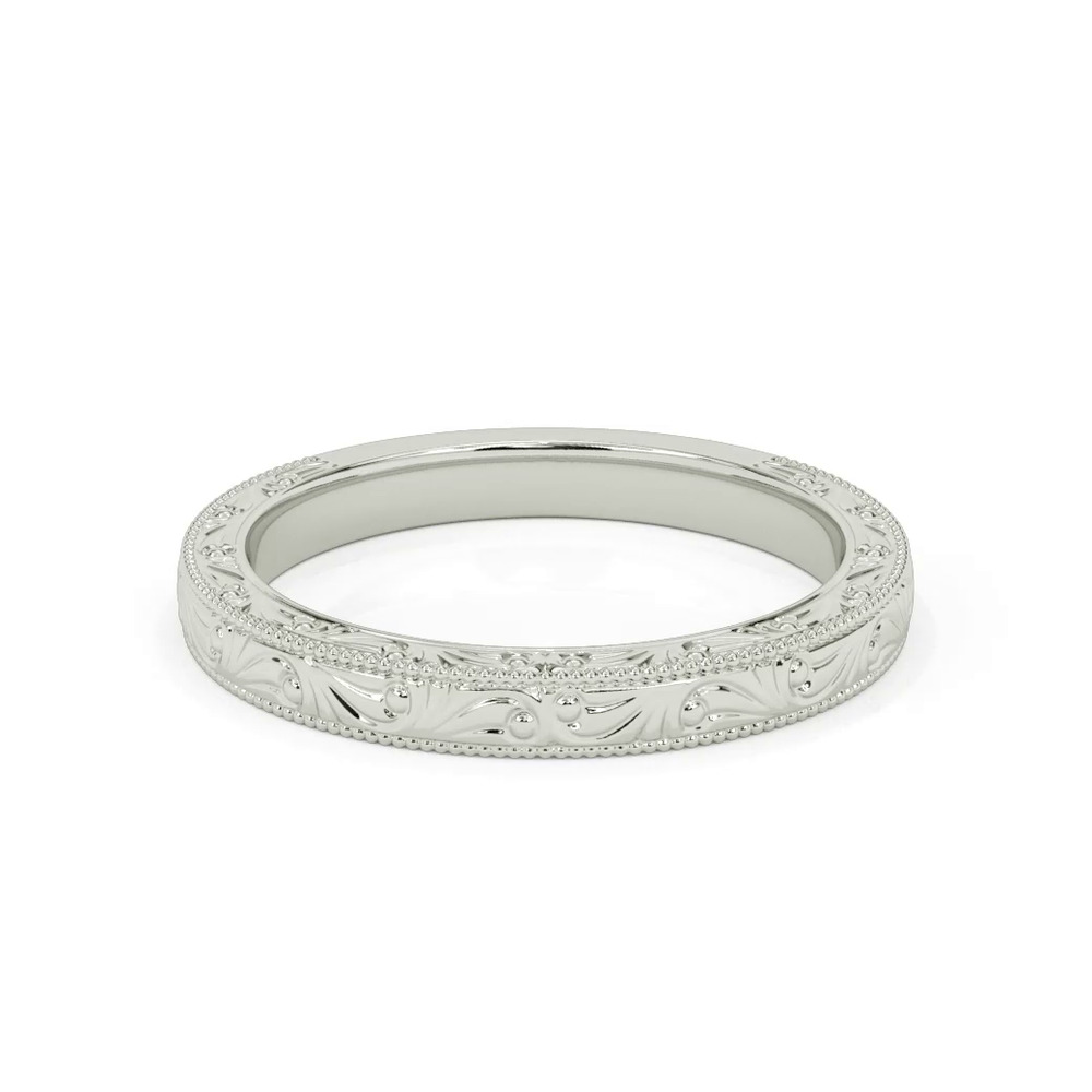 360 degree view of Islay Wide Hand-Engraved Band (2.5mm)