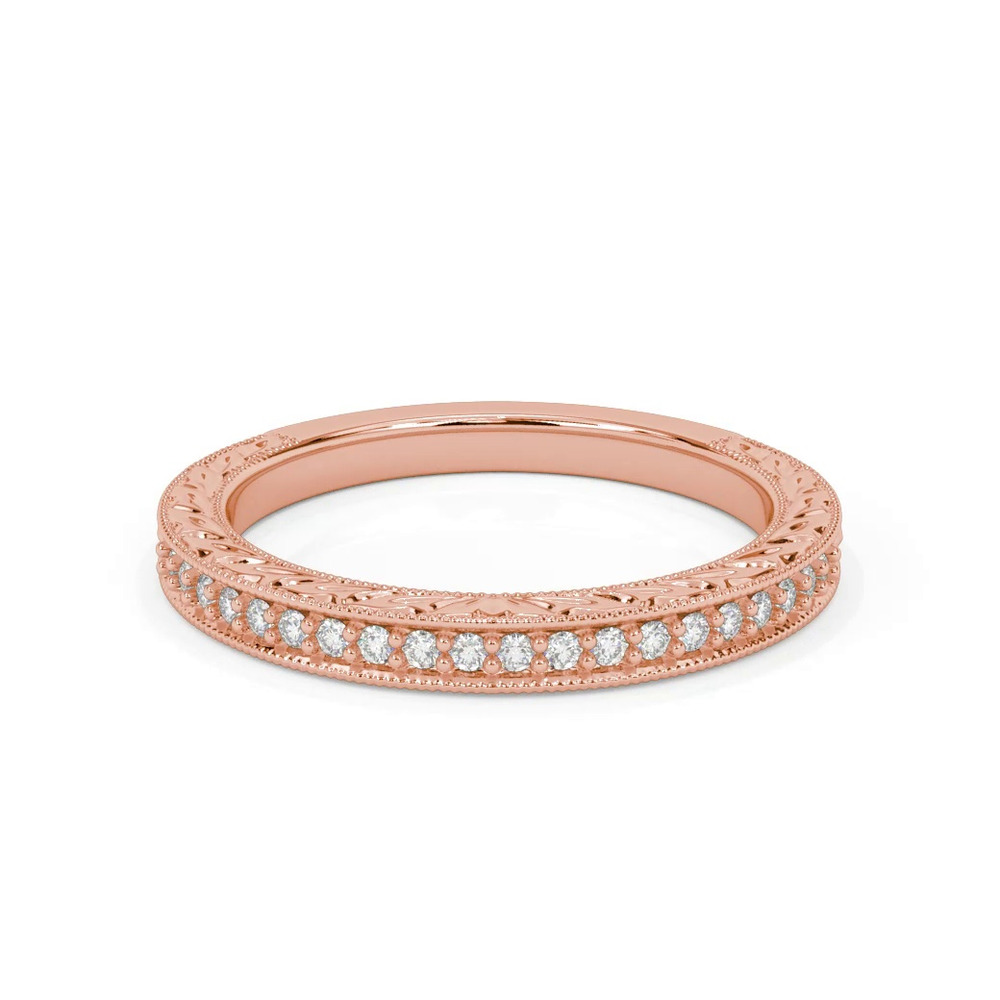 360 degree view of Kensie Hand-Engraved Pavé Diamond Band