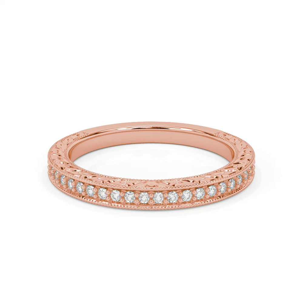 360 degree view of Kensie Hand-Engraved Pavé Diamond Band